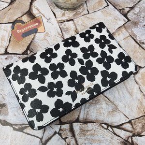 Clutch Wallet Wristlet Darcy Graphic Multi Black White Floral Kate Spade